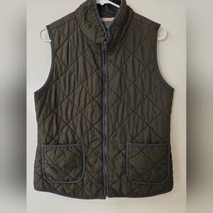 Market & Spruce Olive Green Quilted Vest
